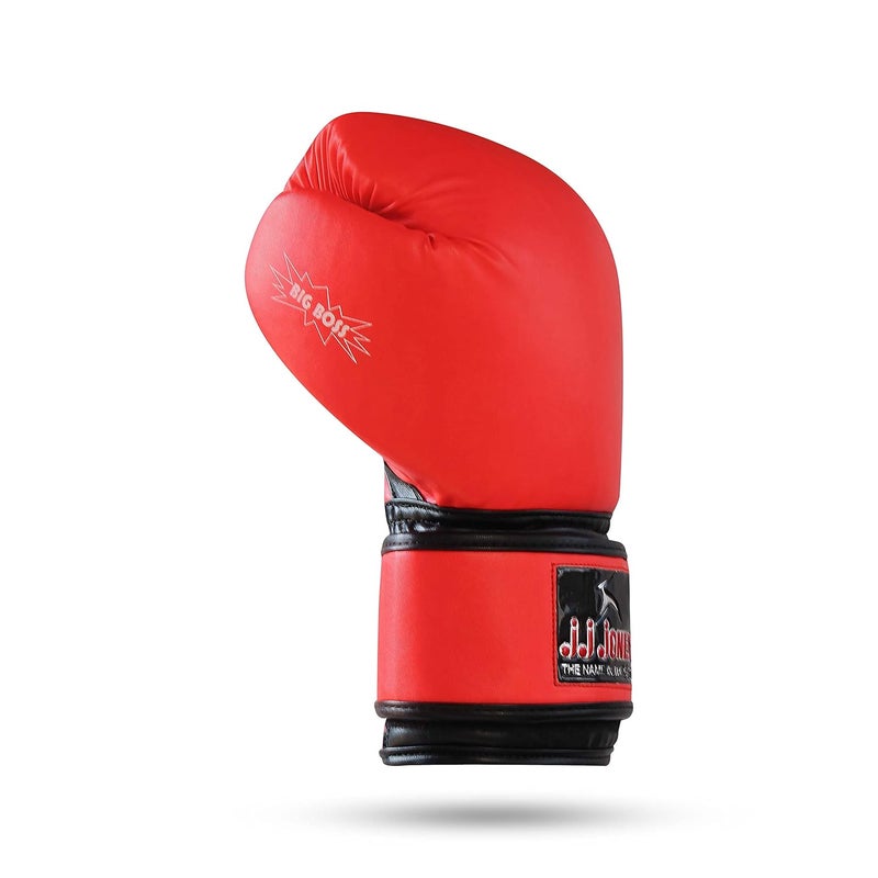 Jonex JJ Jonex Boxing Gloves, Big Boss Fighting Gloves for Adults, PU Punching Gloves (12oz, Red) - Image 4